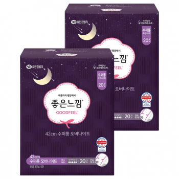 좋은느낌 오리지널 생리대 날개형 20개 2개
