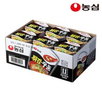 튀김우동 컵면, 62g, 6개